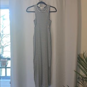 Striped Fitted Maxi Dress